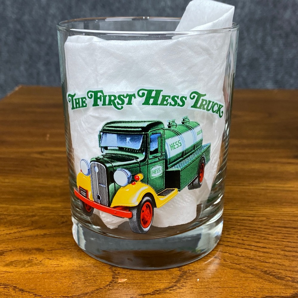 1996 Hess Truck Collectible The First Hess Truck Barware‎ Drinking Glass Mancave
